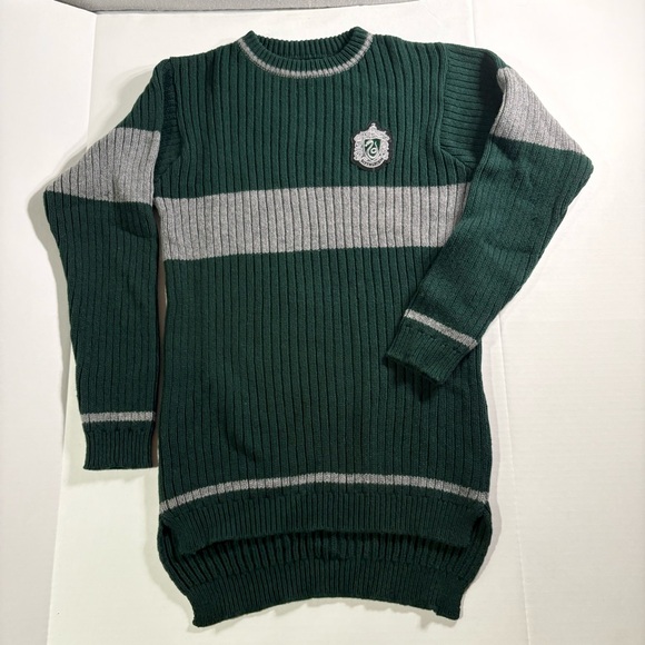 Wizarding World Of Harry Potter Slytherin Quidditch Wool Sweater Size Small - Picture 1 of 13